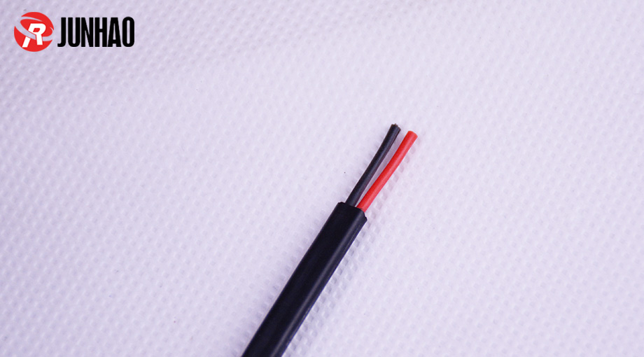 black 2 core flat cable