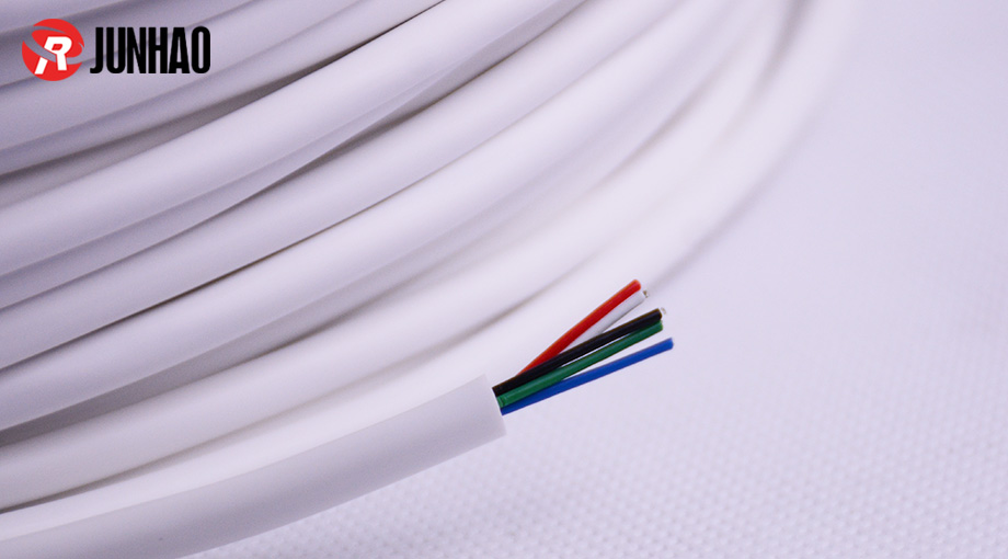 white 5 core teflon cable with silicone jacket