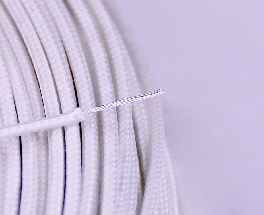 Fiberglass Braided Silicone Rubber Insulated Wire UL3122 24 awg 1